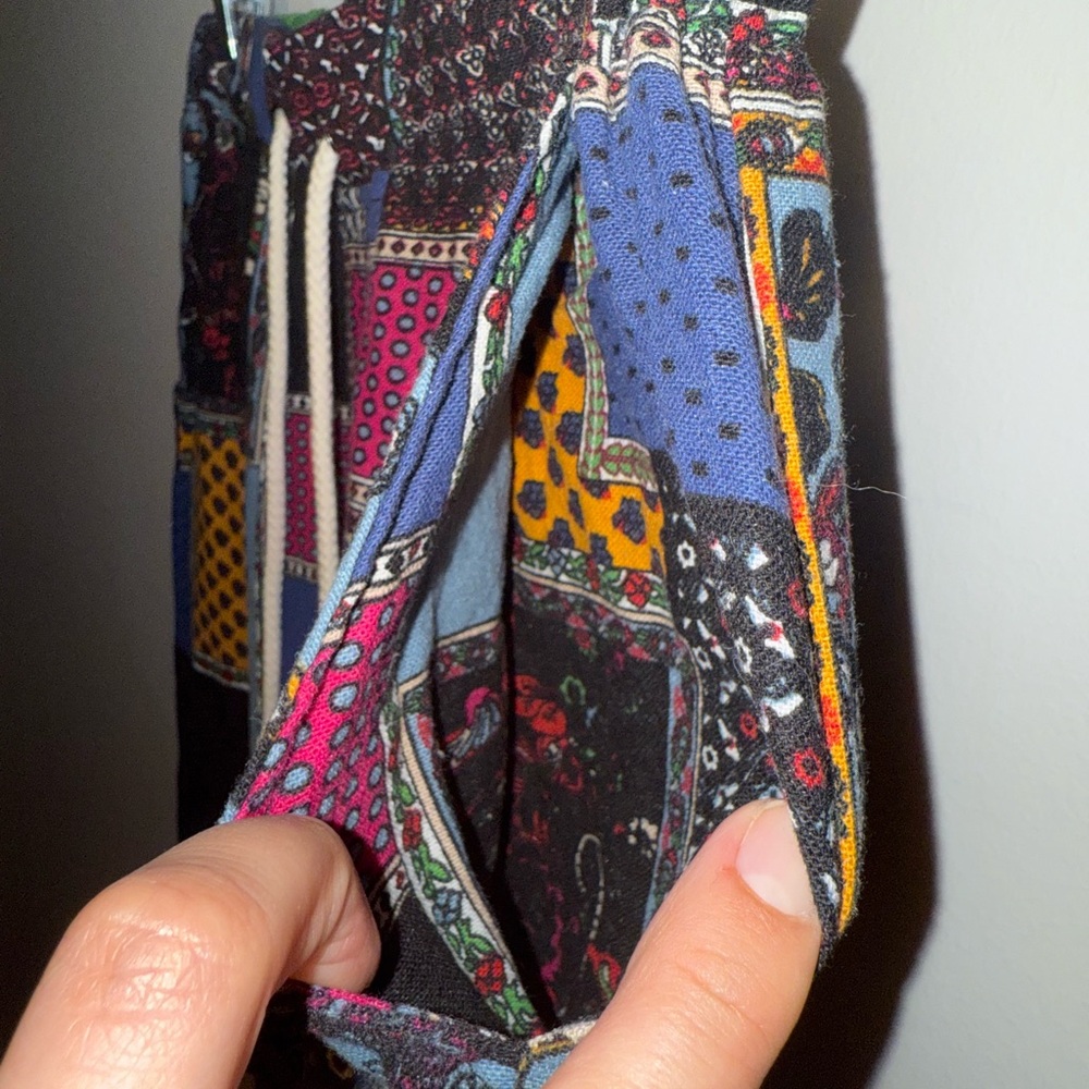 Eclectic Multicolor Jogger Pants With Patchwork Design - Nwot View 4